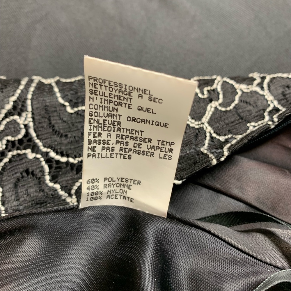 Scott McClintock Blacksequins, tulle Vintage gown Size 8 see pic for small flaw - Picture 6 of 9